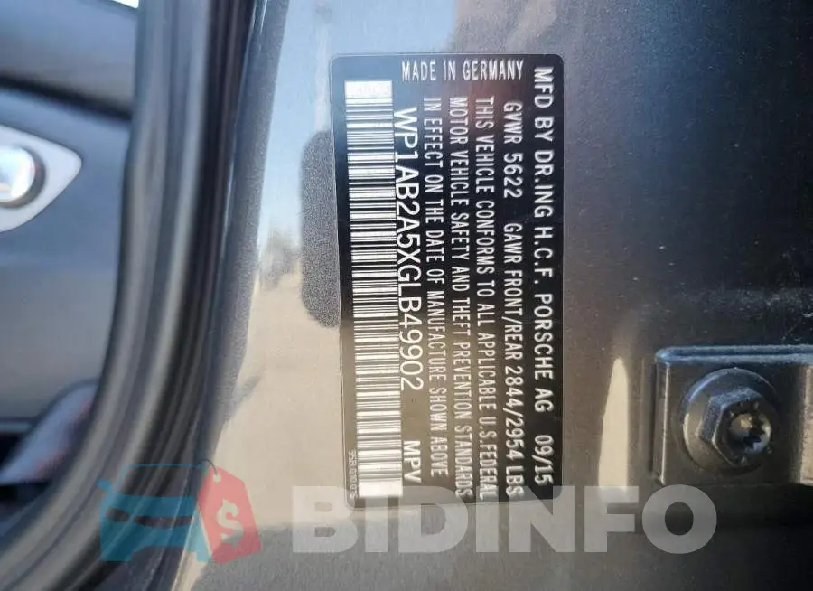 WP1AB2A5XGLB49902 Photo# 13