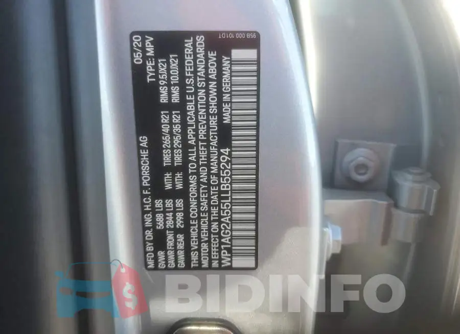 WP1AG2A55LLB55294 Photo# 14