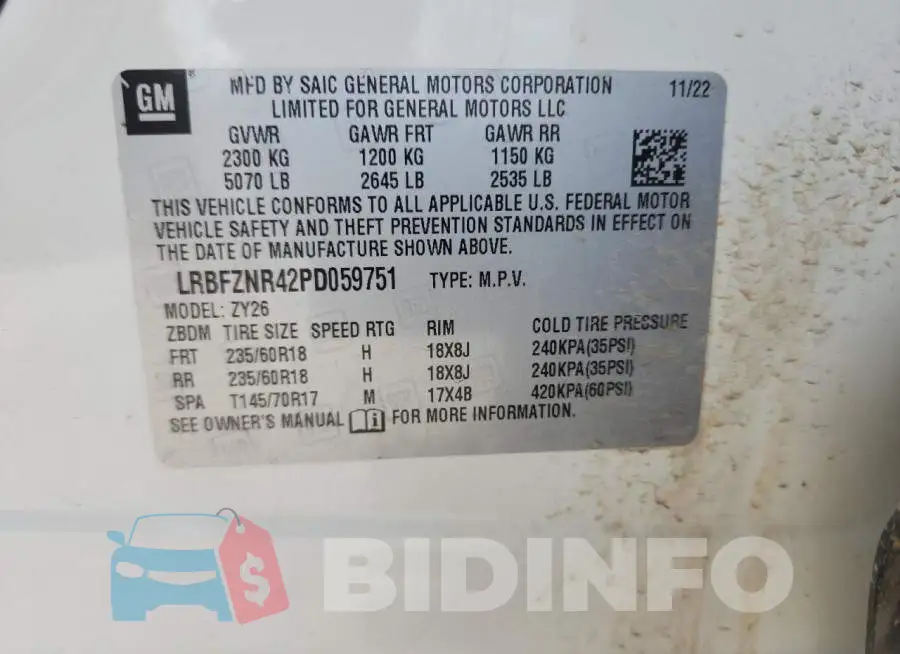 LRBFZNR42PD059751 Photo# 13