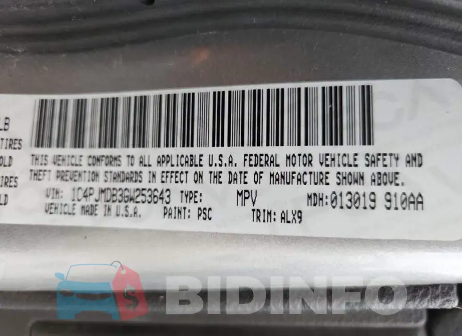 1C4PJMDB3GW253643 Photo# 12
