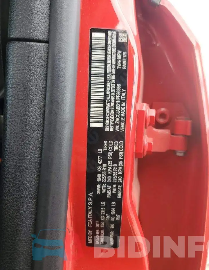 ZACCJABB1HPF86356 Photo# 12