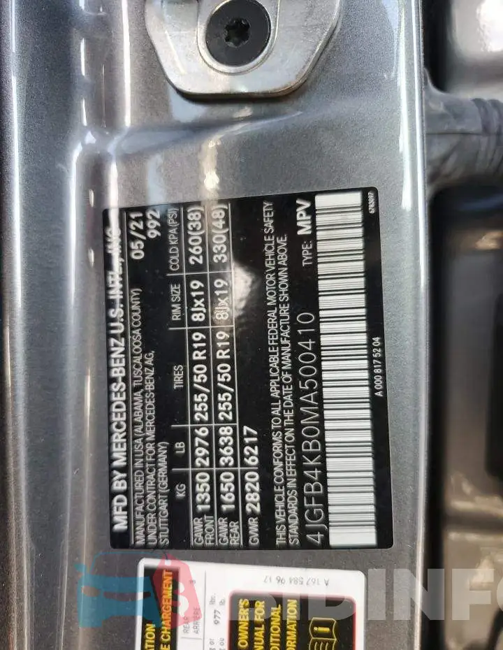 4JGFB4KB0MA500410 Photo# 13