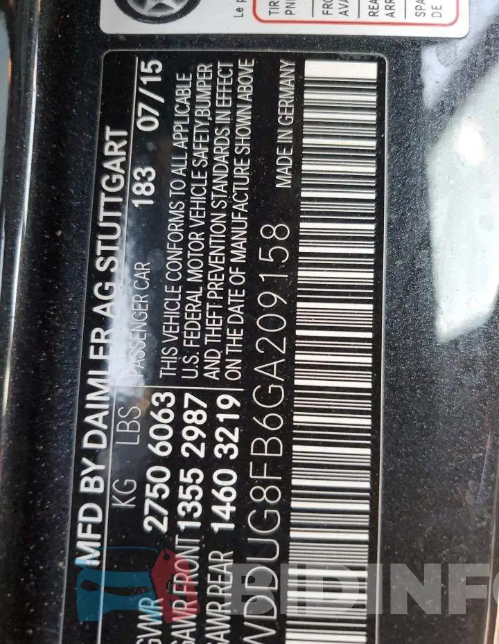 WDDUG8FB6GA209158 Photo# 12