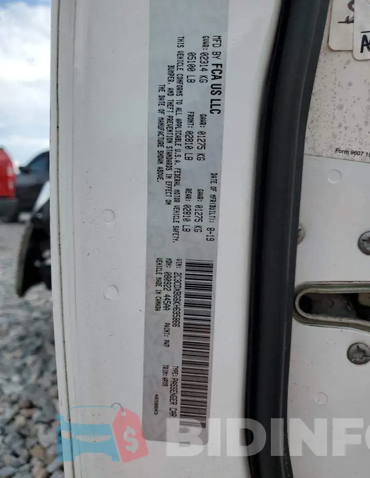 2C3CDXBG6KH695866 Photo# 13