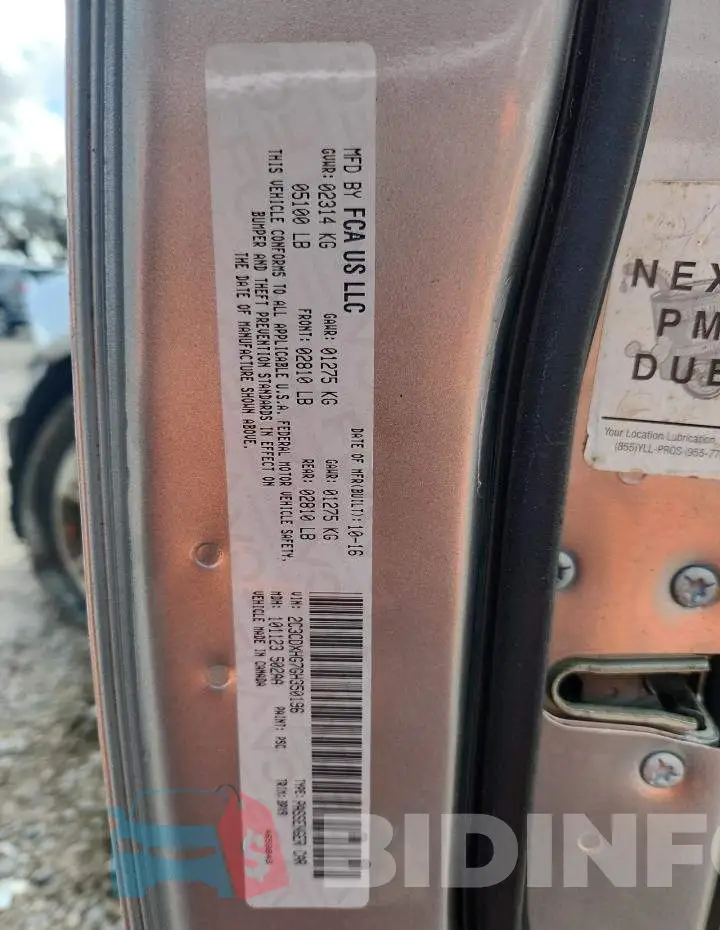 2C3CDXHG7GH350196 Photo# 13