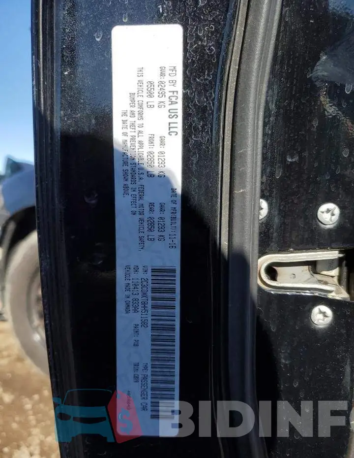 2C3CDXKT8HH511582 Photo# 13