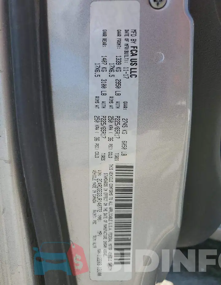 2C4RDGEG3JR140772 Photo# 13