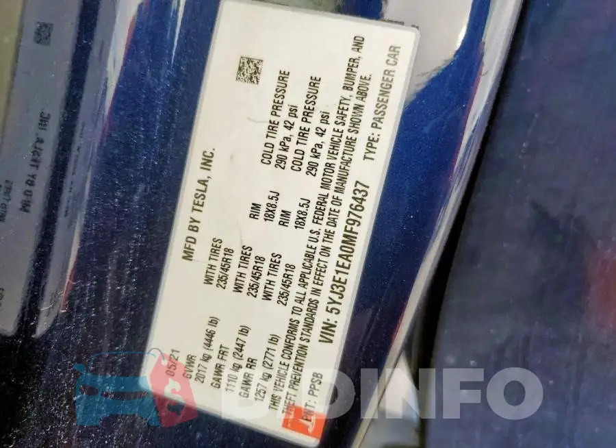 5YJ3E1EA0MF976437 Photo# 12