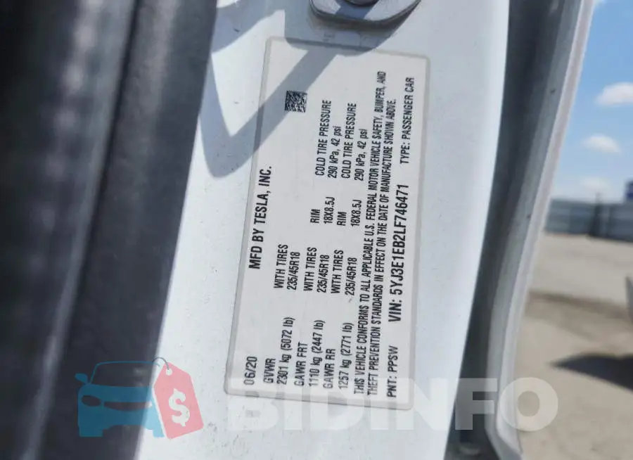 5YJ3E1EB2LF746471 Photo# 12