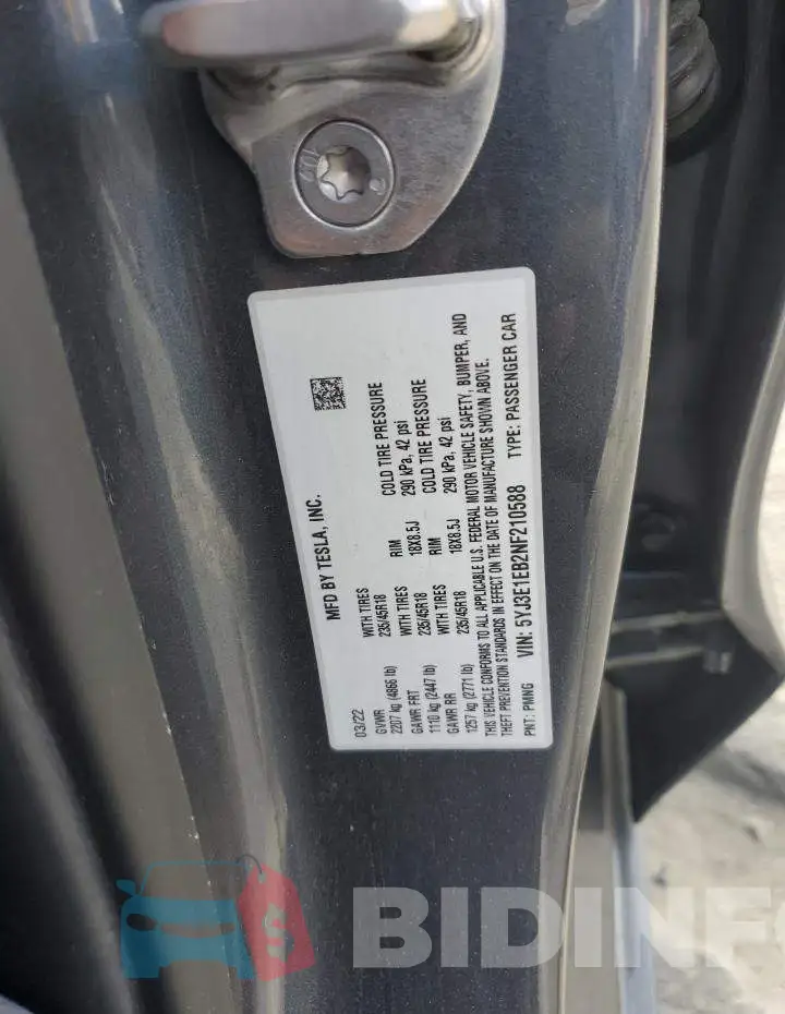 5YJ3E1EB2NF210588 Photo# 12