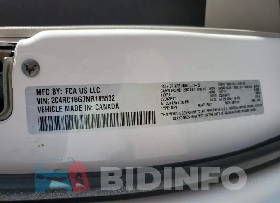 2C4RC1BG7NR185532 Photo# 14