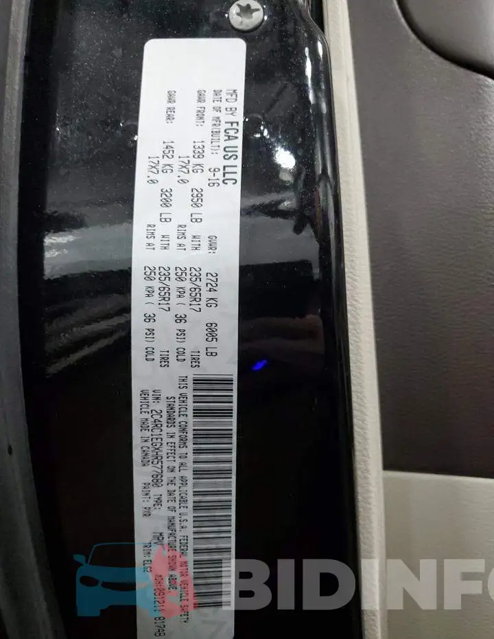 2C4RC1EGXHR577680 Photo# 14