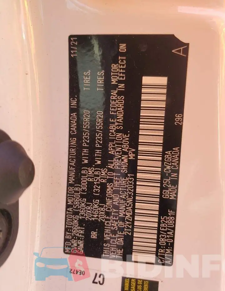 2T2YZMDA5NC320331 Photo# 13