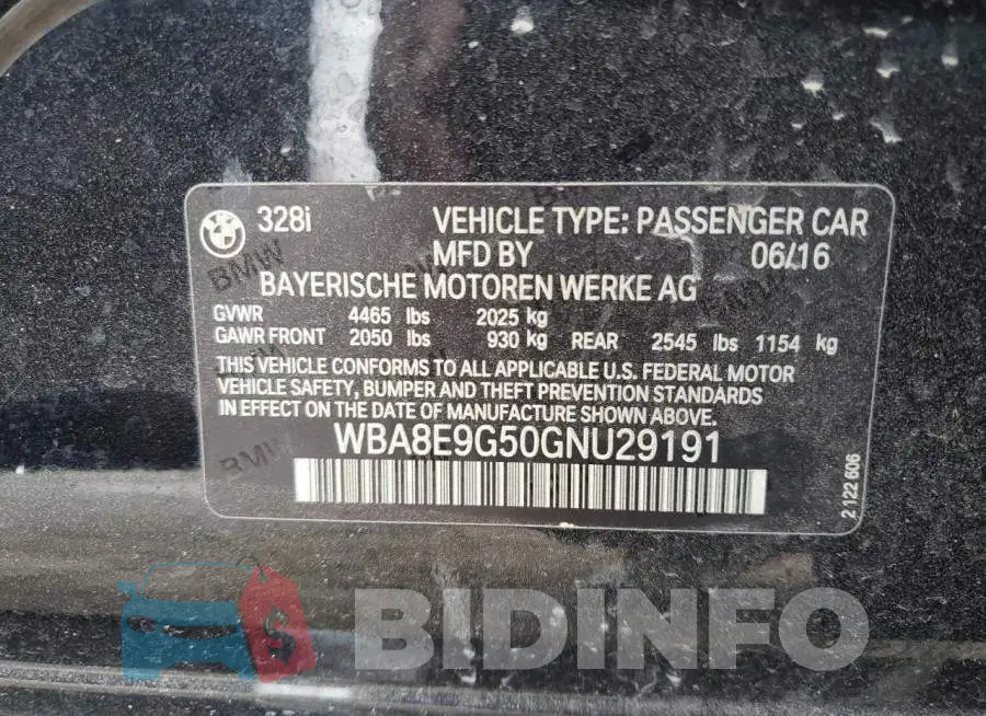WBA8E9G50GNU29191 Photo# 12