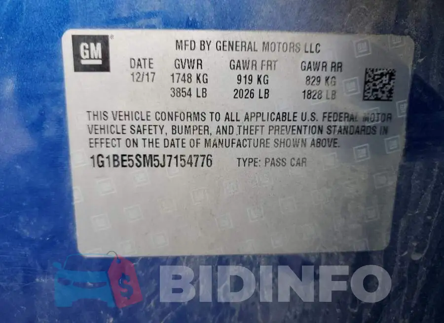 1G1BE5SM5J7154776 Photo# 13