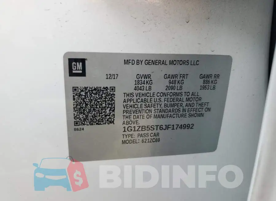 1G1ZB5ST6JF174992 Photo# 12