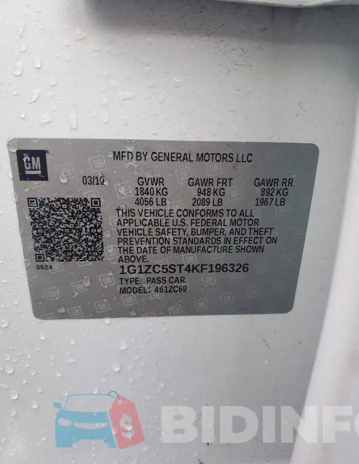 1G1ZC5ST4KF196326 Photo# 12