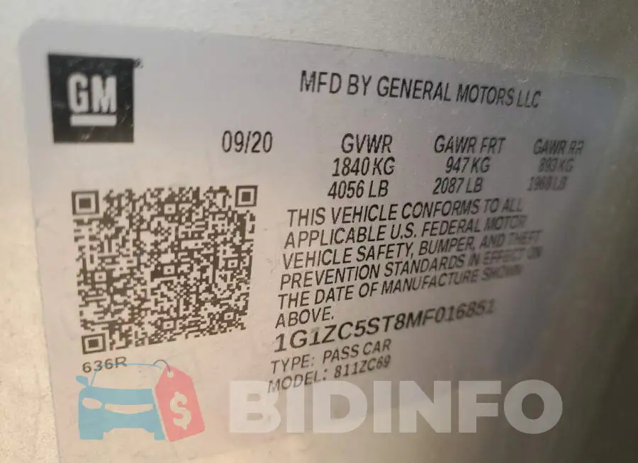 1G1ZC5ST8MF016851 Photo# 12