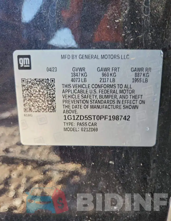 1G1ZD5ST0PF198742 Photo# 13