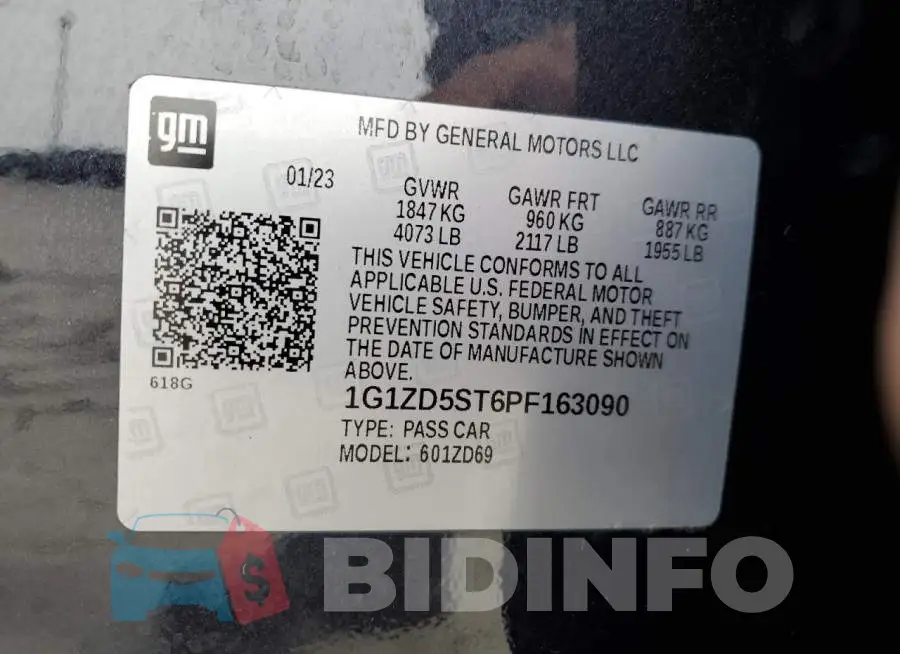 1G1ZD5ST6PF163090 Photo# 12