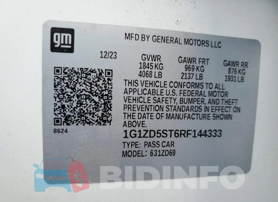 1G1ZD5ST6RF144333 Photo# 13