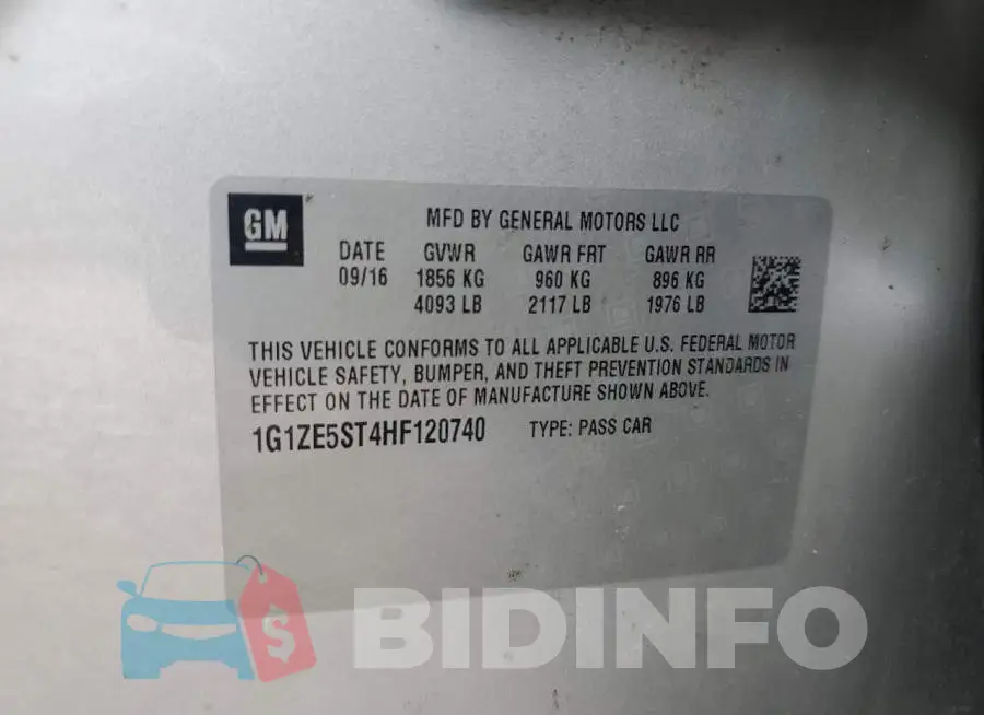1G1ZE5ST4HF120740 Photo# 12