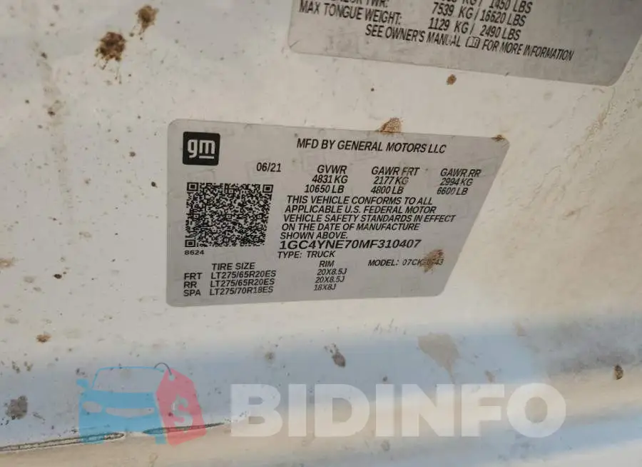 1GC4YNE70MF310407 Photo# 12
