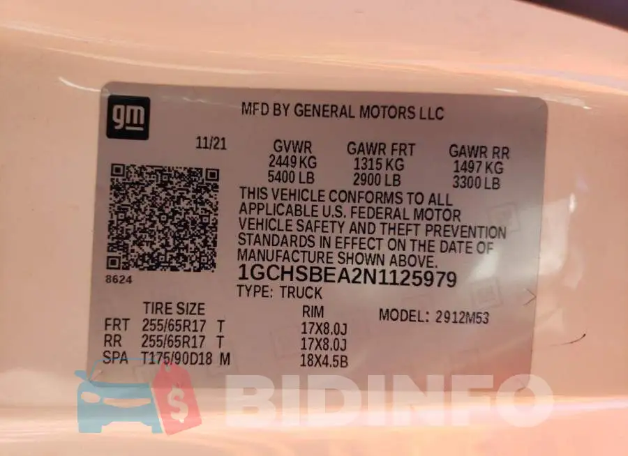 1GCHSBEA2N1125979 Photo# 12