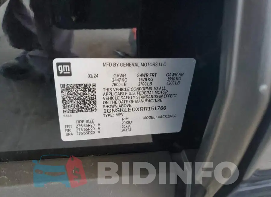 1GNSKLEDXRR151766 Photo# 13