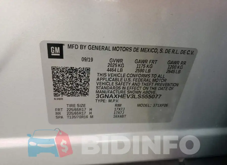 3GNAXHEV3LS555077 Photo# 14