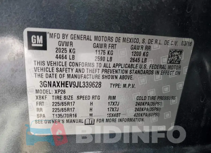 3GNAXHEV9JL339628 Photo# 13