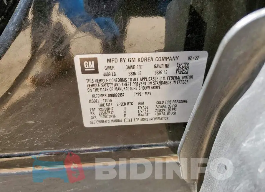 KL79MRSL8NB099957 Photo# 13