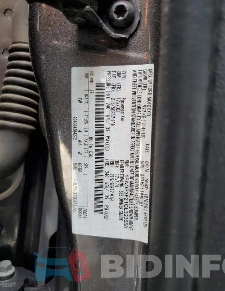 1FADP3F21GL323558 Photo# 12