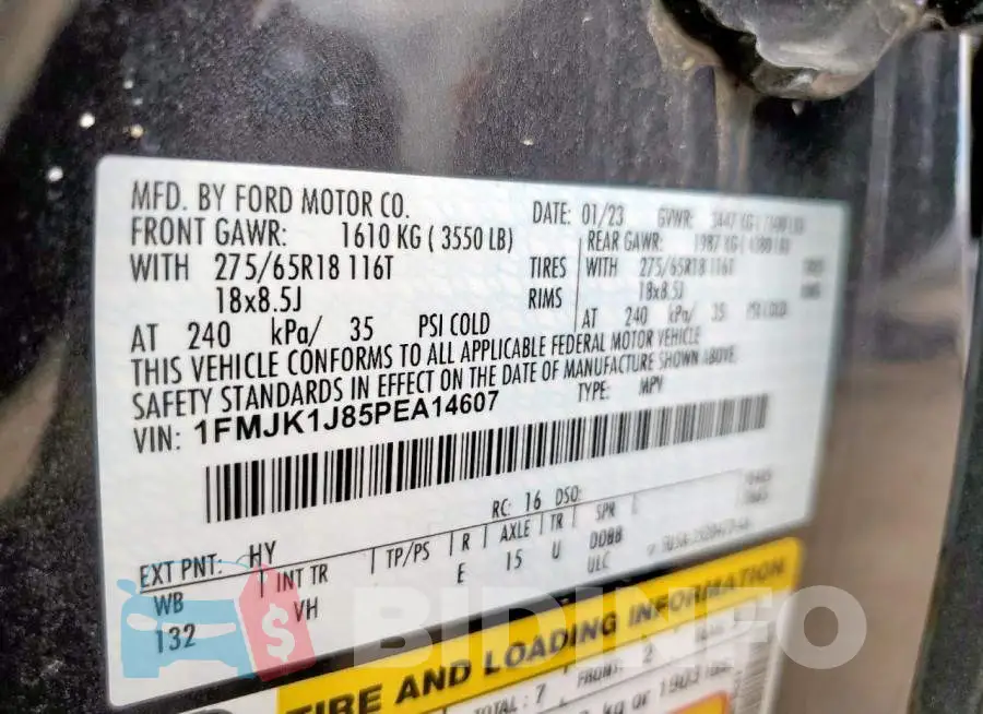 1FMJK1J85PEA14607 Photo# 14