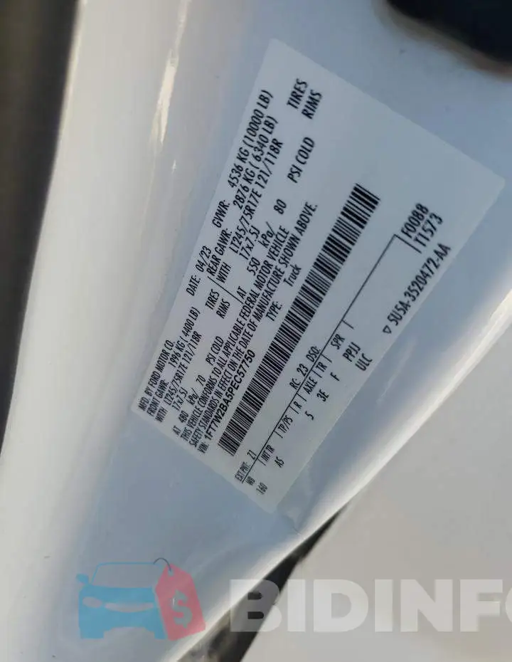 1FT7W2BA5PEC57750 Photo# 12