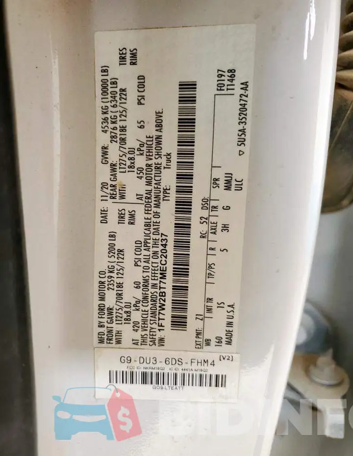 1FT7W2BT7MEC20437 Photo# 12