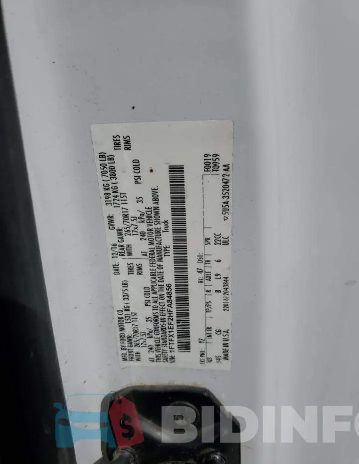 1FTFX1EF2HFA84856 Photo# 12