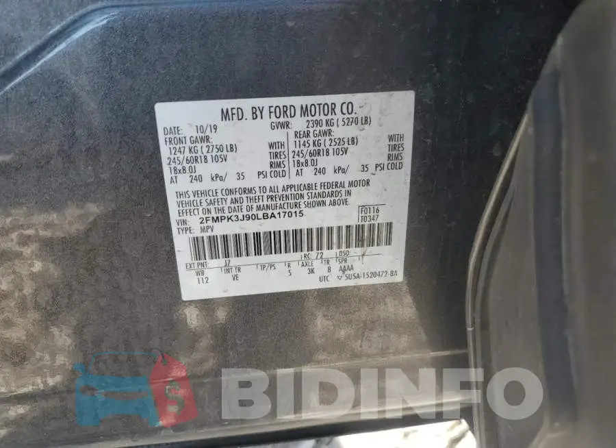 2FMPK3J90LBA17015 Photo# 13
