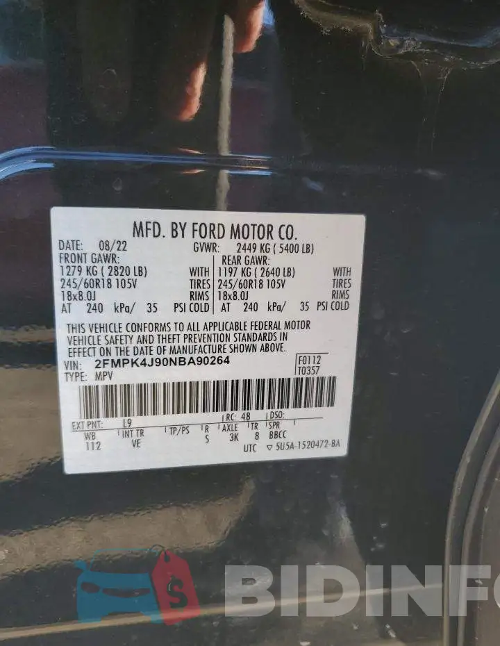 2FMPK4J90NBA90264 Photo# 13