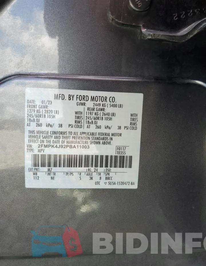 2FMPK4J92PBA11003 Photo# 13