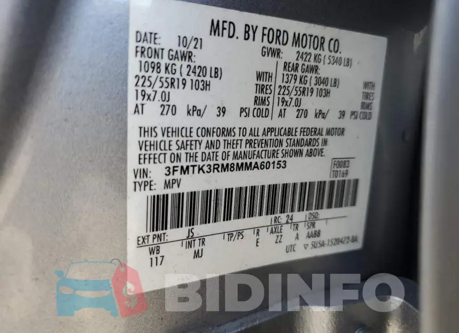 3FMTK3RM8MMA60153 Photo# 13