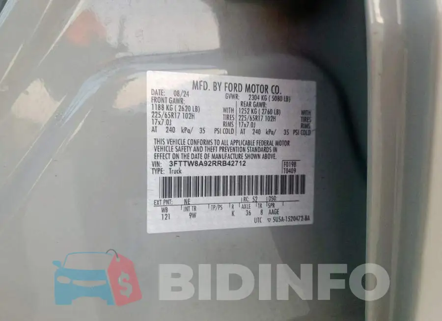 3FTTW8A92RRB42712 Photo# 12