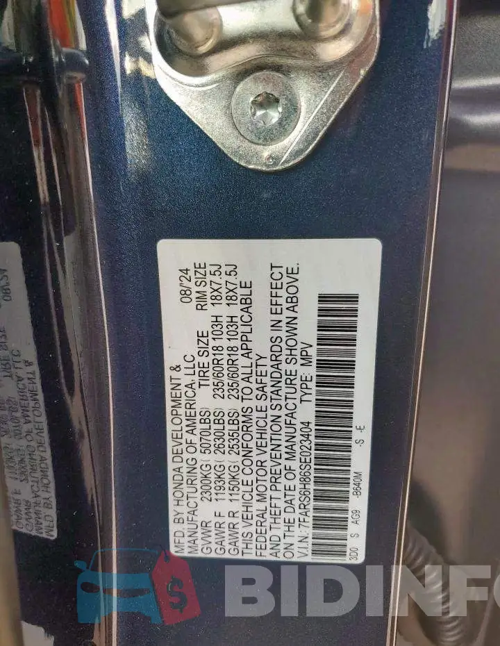 7FARS6H86SE023404 Photo# 13