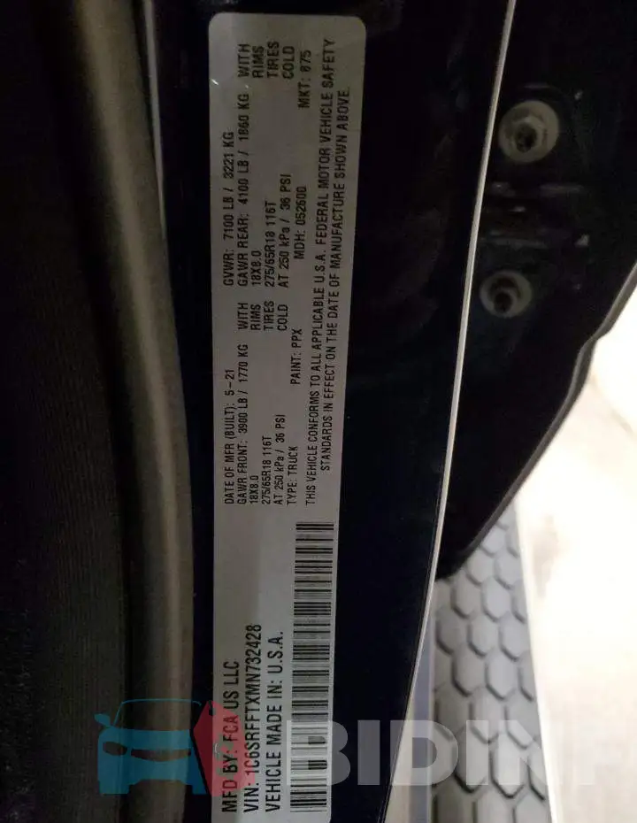 1C6SRFFTXMN732428 Photo# 12