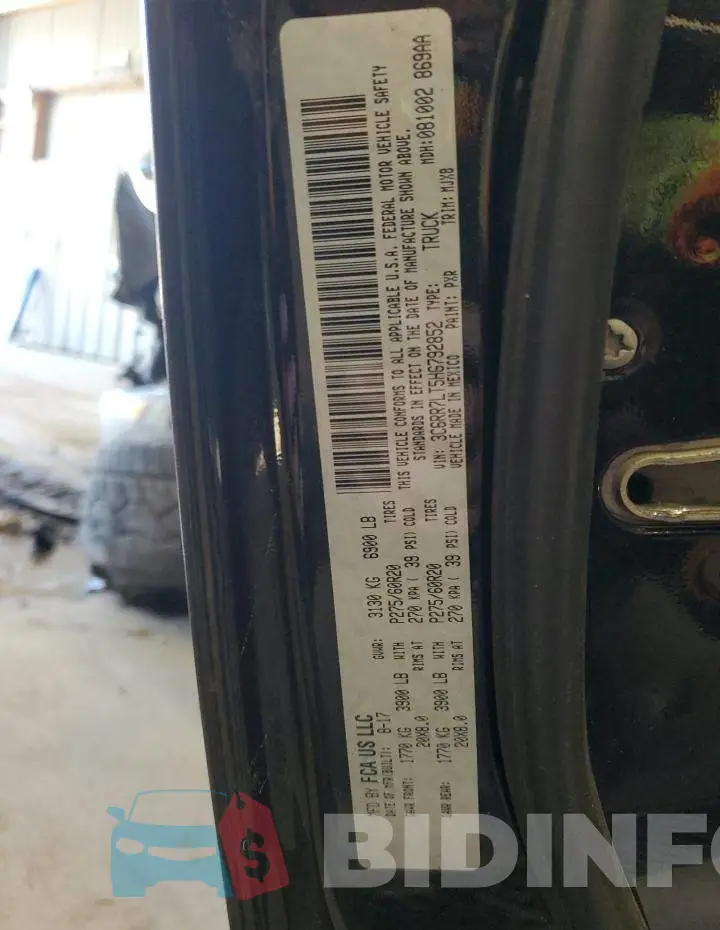 3C6RR7LT5HG792852 Photo# 13