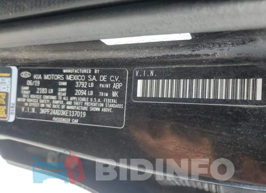 3KPF24AD3KE137019 Photo# 12