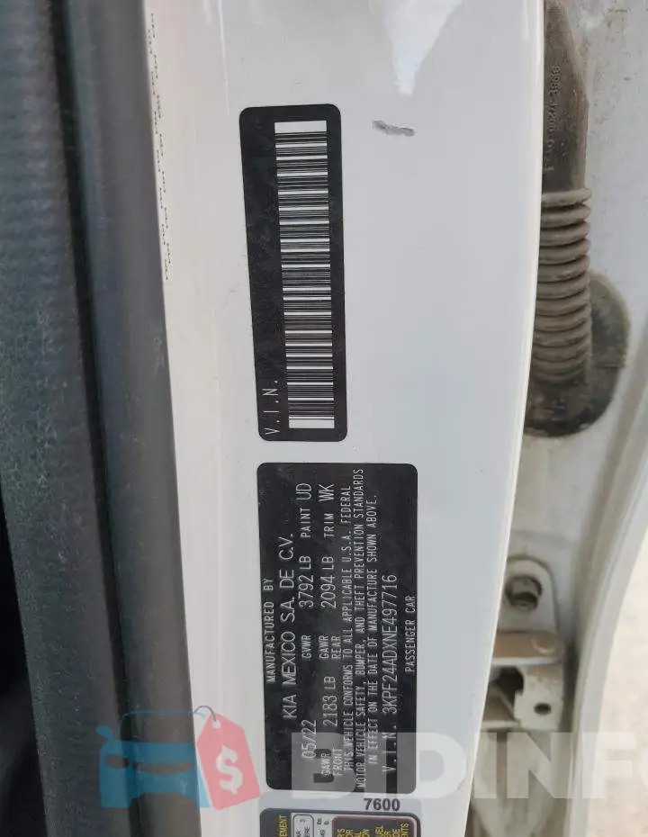 3KPF24ADXNE497716 Photo# 12