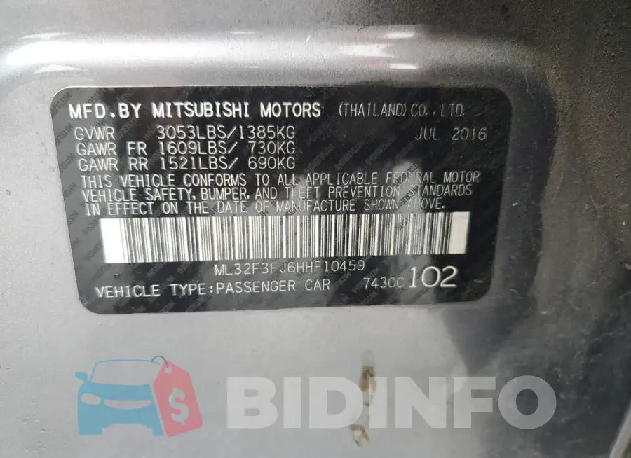 ML32F3FJ6HHF10459 Photo# 12