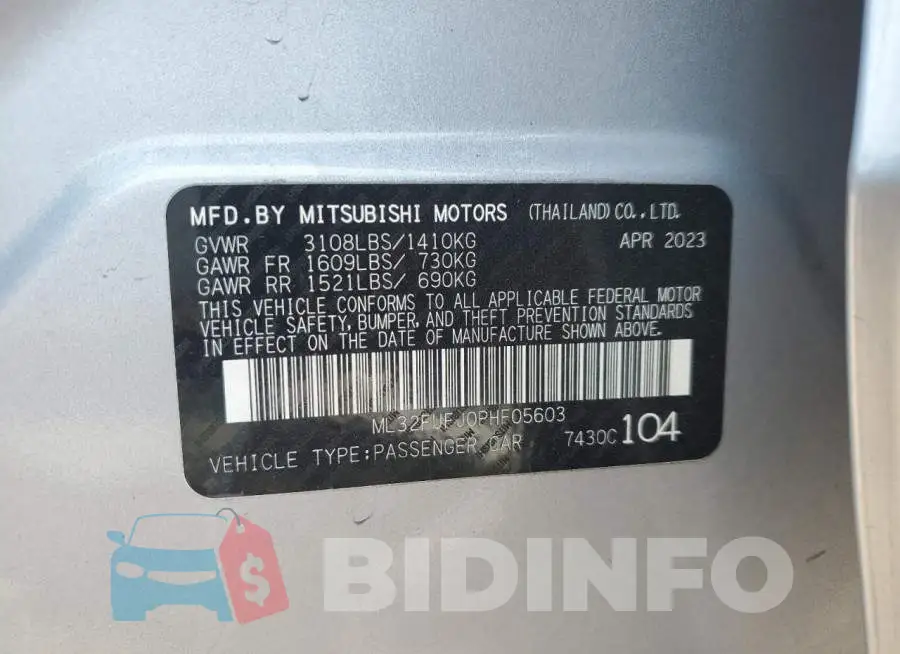 ML32FUFJ0PHF05603 Photo# 13