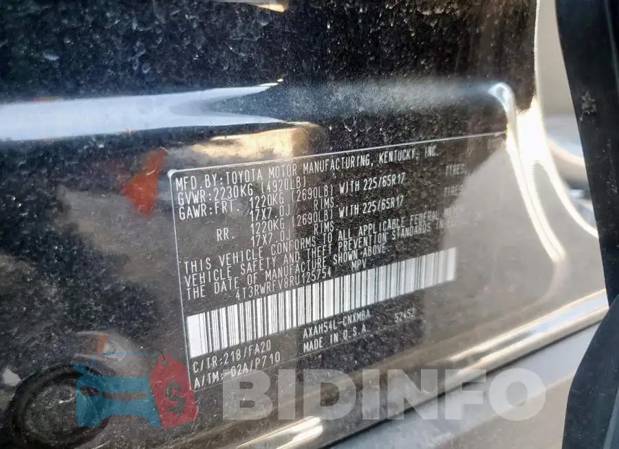 4T3RWRFV8RU125754 Photo# 14